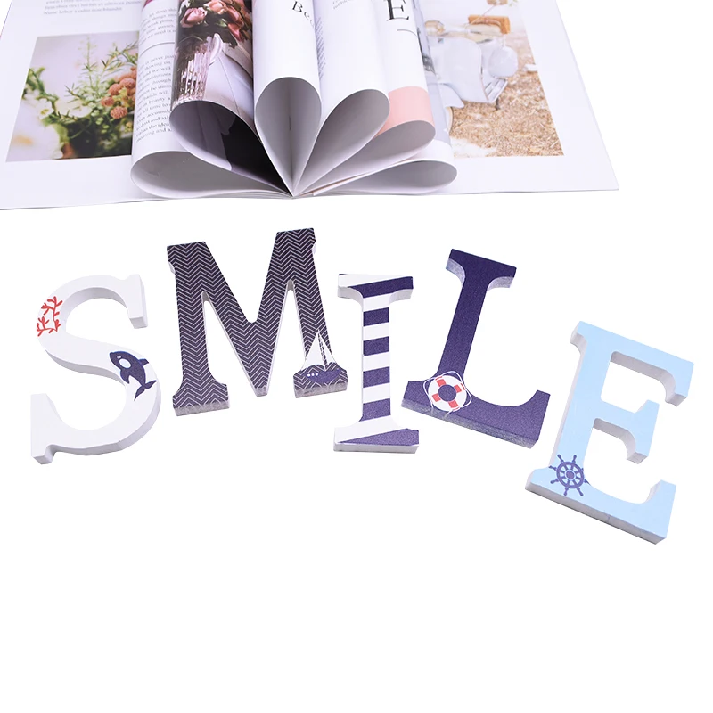 3d-алфавит буквы украшение для дома сделай сам Морская Лодка темативечерние