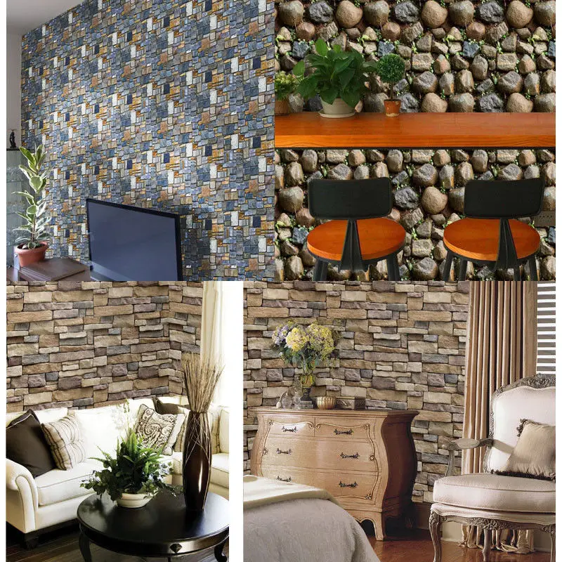 Новый модный домашний декор настенная наклейка кирпичная мозаика фольга для