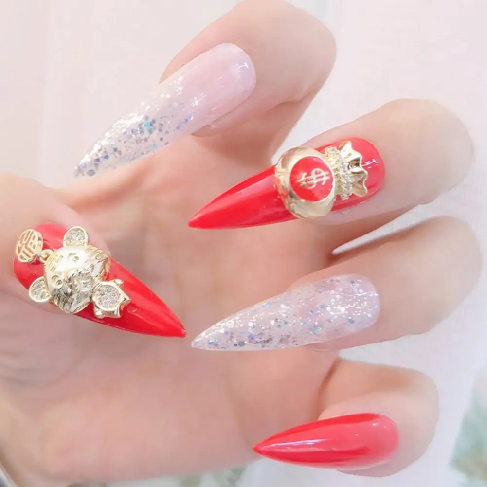 

5g Manicure Decoration Luxury Easy to Apply Cubic Zirconia 2022 Fingernail Decoration Jewelry for New Year