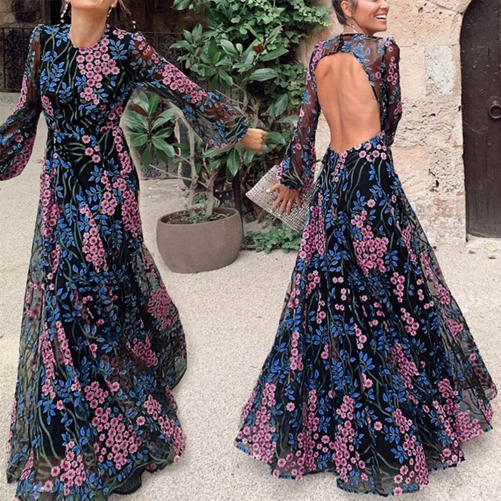 

Женское платье на бретельках с перекрестными бретельками, летнее ажурное платье с круглым вырезом, элегантное праздничное платье, вечернее...