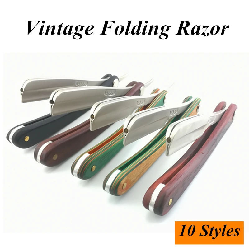 Складной нож сандаловое дерево ручка для бритья Бритва волос Профессиональная