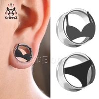 kubooz unique fashion stainless steel underwear ear piercing tunnels stretchers body jewelry earring gauges expanders 2pcs