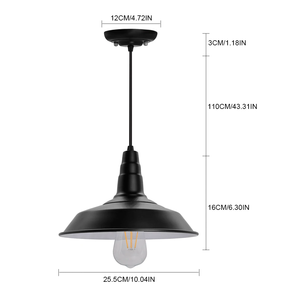 Artpad Северная Европа Железный винтажный промышленный подвесной светильник для