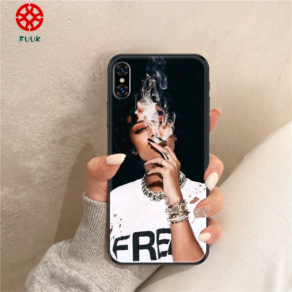 

Singer Rihannas Phone Case Cover Hull For iphone 5 5s se 2 6 6s 7 8 12 mini plus X XS XR 11 PRO MAX black art prime pretty funda