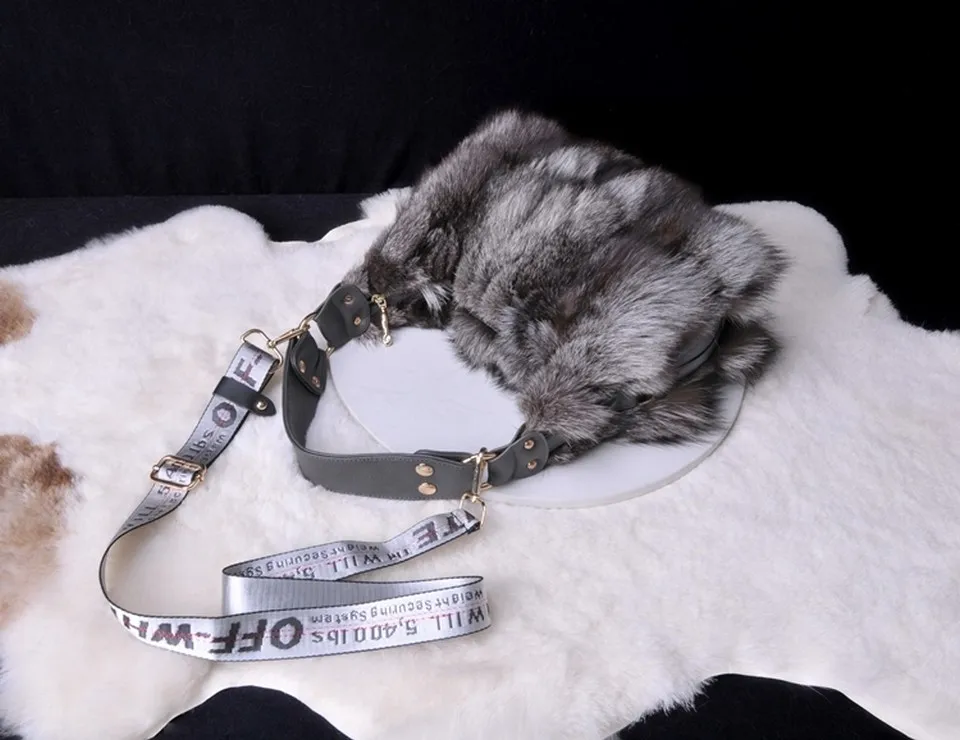 FXFURS, новинка, сумки из натурального лисьего меха, женские сумки через плечо на одно плечо, сумки через плечо из меха серебристой лисы, большие женские клатчи