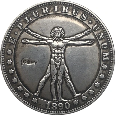 

Hobo Nickel 1890-O USA Morgan Dollar COIN COPY