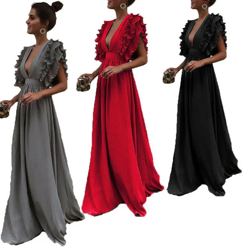 Новинка Модная пикантная с v-образным вырезом рукав-бабочка Элегантные женские