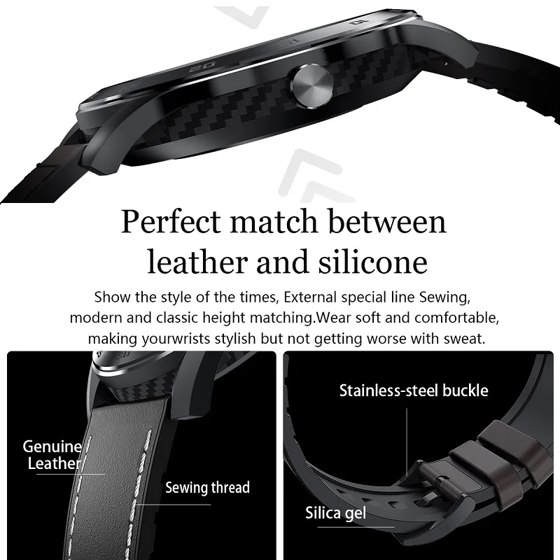 Оригинальные Bluetooth Smartwatch Man DTN O.I No.1 DT98 ЭКГ обнаружение сменные циферблаты 1 3