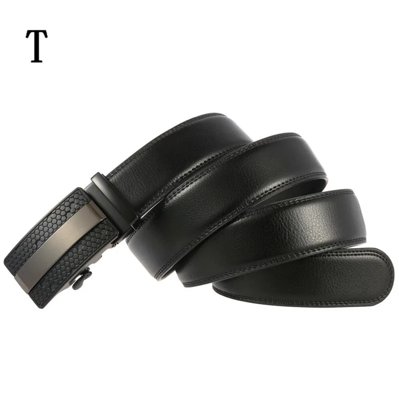 

Hot Selling Genuine Leather Belt For Men Business and leisure Automatic Alloy Buckle New arrived Luxury Men Belts