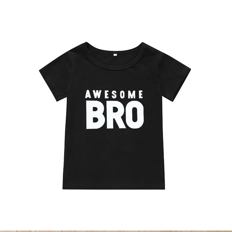 

Bro Black Boys T-shirts Cotton Summer Toddler Tops Tees Kids Fashion Clothes Children's Shirt