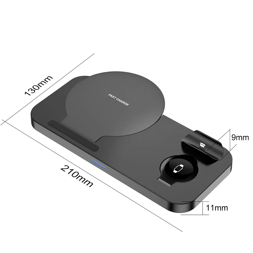 

3 in 1 Wireless Charging Stand For Apple Watch 5 4 3 2 1 for iPhone 11 X XS XR 8 Airpods Pro 10W Qi Fast Charger Dock Station