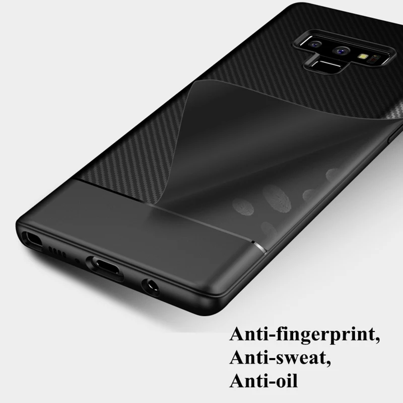 Чехол для телефона Samsung Galaxy Note 9 чехол note 8 из углеродного волокна Мягкий