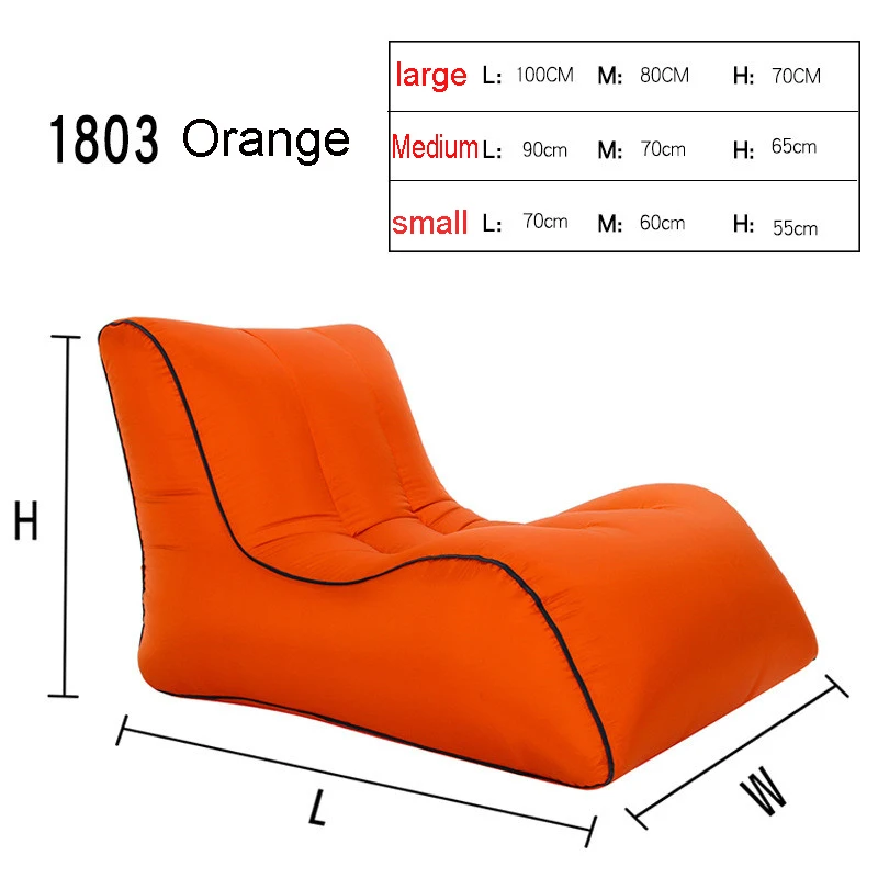 

Inflatable Swimming Mattress Foldable Inflatable Sofa Air Waterproof Inflatable Bag Lazy Beach Sofa Camping Mat Chair100*80*70cm