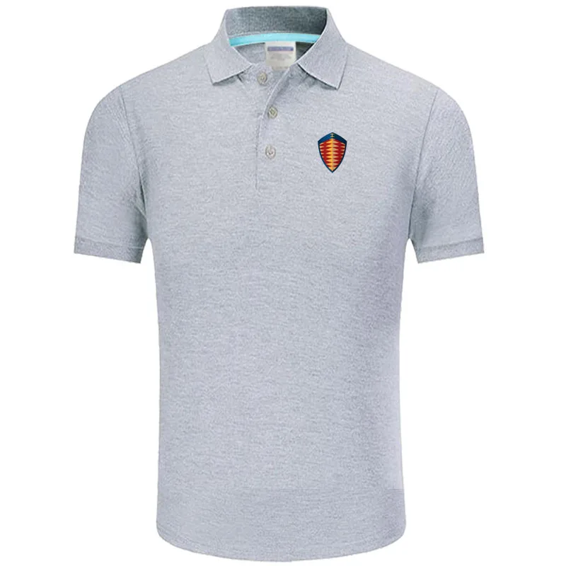 

Unisex shirts Koenigsegg logo Polo Shirt Men summer Short Sleeve Polo Shirt Cotton spring Casual Men's Polos