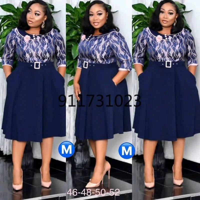 2021 Patchwork Pleated African Clothes Plus Size Africa Clothing Christmas Robe Print Dresses For Women Dress | Тематическая одежда