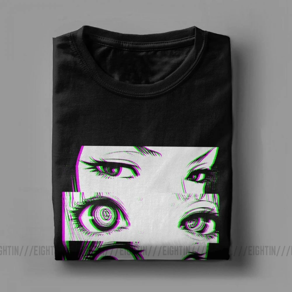 Мужские футболки футболка с изображением грустного японского аниме манги