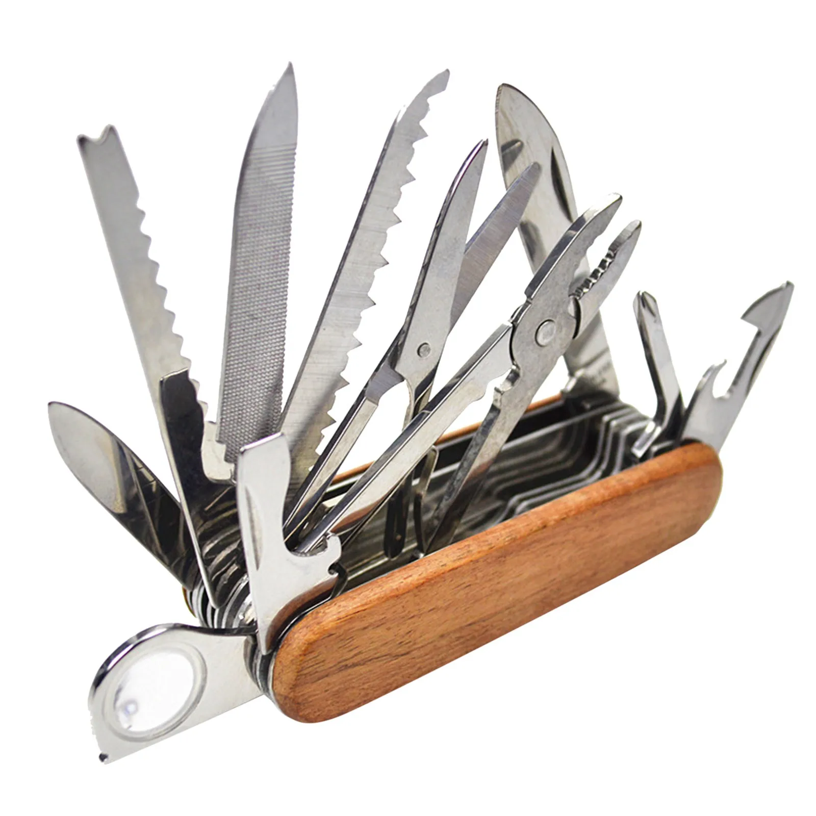 

Knife 17 Kinds Of Outdoor Portable Stainless Steel Knives With Wooden Handle Multitool Switch Knives   Pocket Knife