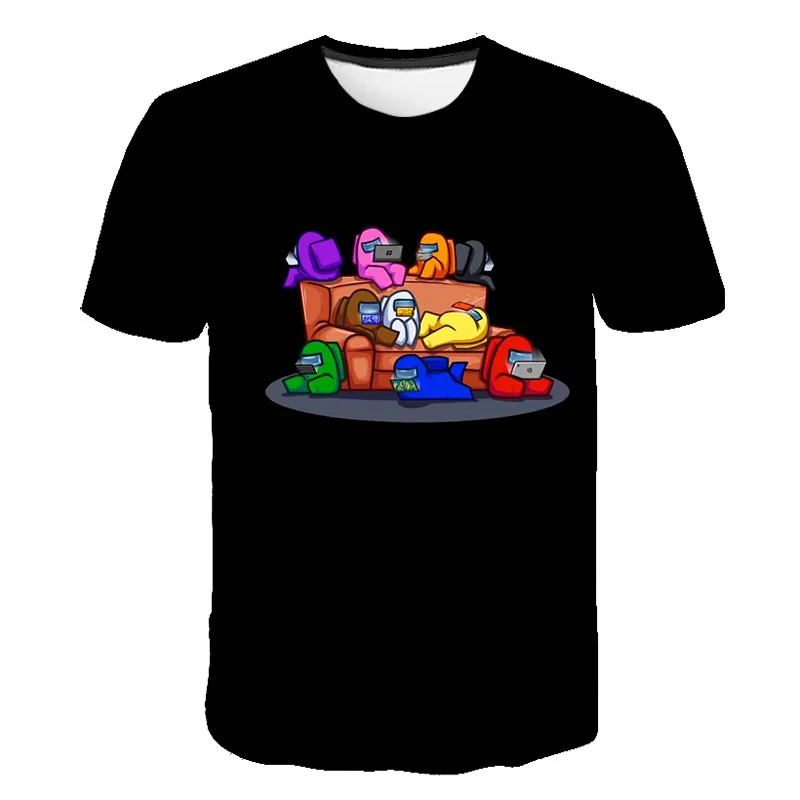

New 3D Among Us Kids T-Shirt Print Girls Funny Clothes Boys Costume Children 2020 Summer Tops Hot Game Kids Clothes Baby Tshirts