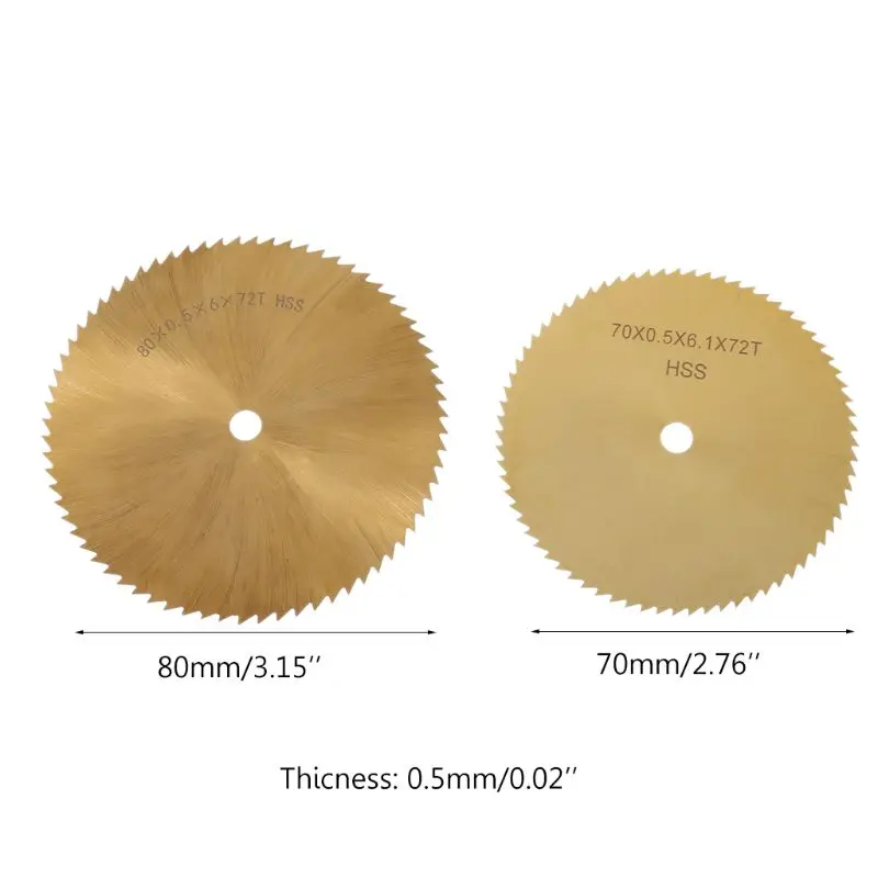70/80 мм HSS TI-coated циркулярное лезвие пилы металла Деревообработка пластика резки 6 мм qyh