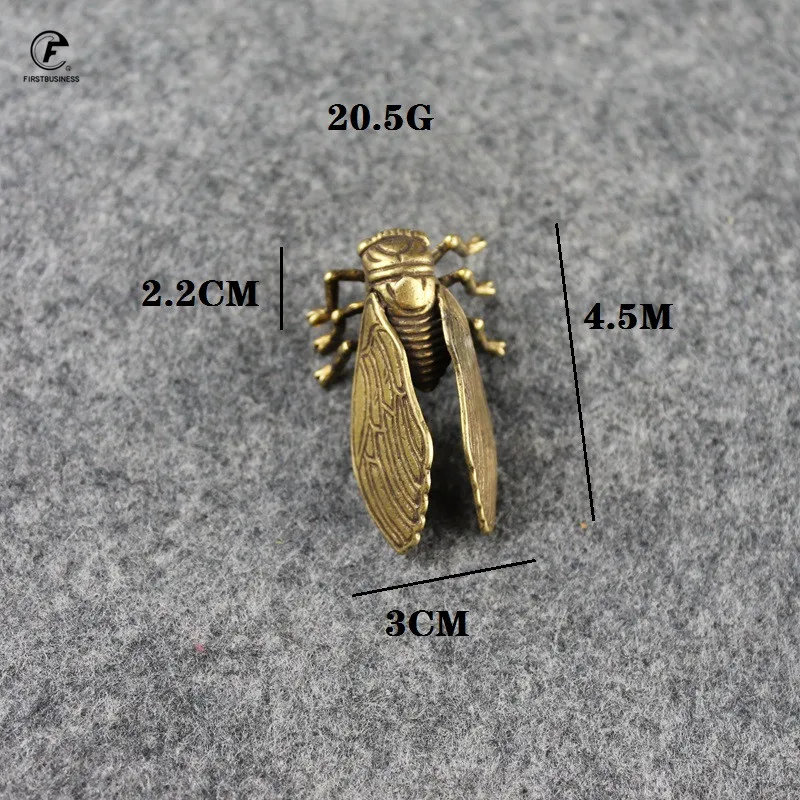 Антикварные медные статуэтки цикады аксессуары для домашнего декора винтажные