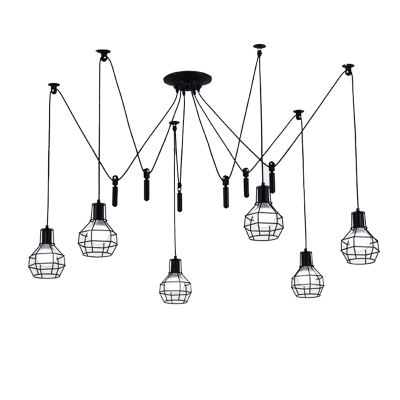 Винтажная люстра сделай сам с пауком креативная Люстра для ресторана гостиной E27