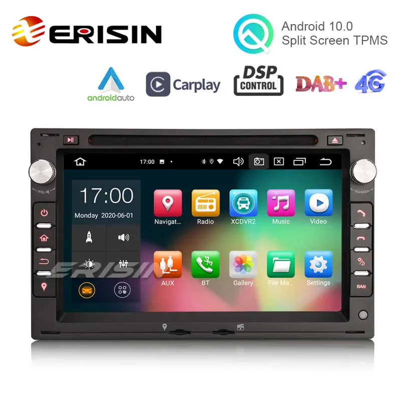 Erisin ES8186V 7 &quotAndroid 10 0 автомобильная стереосистема для VW Golf Passat Polo сидение Bora Peugeot 307