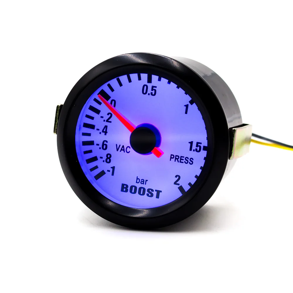 YOMI 2 "УФ фильтр 52 мм с механическим 12V автомобиль Turbo Boost 1 ~ 2Bar черный метр Синий