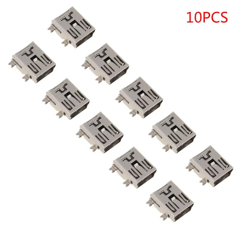 

10 Pcs Mini USB Type B 5 Pin Female Socket Connector For Mobile Phone Charging 97QD