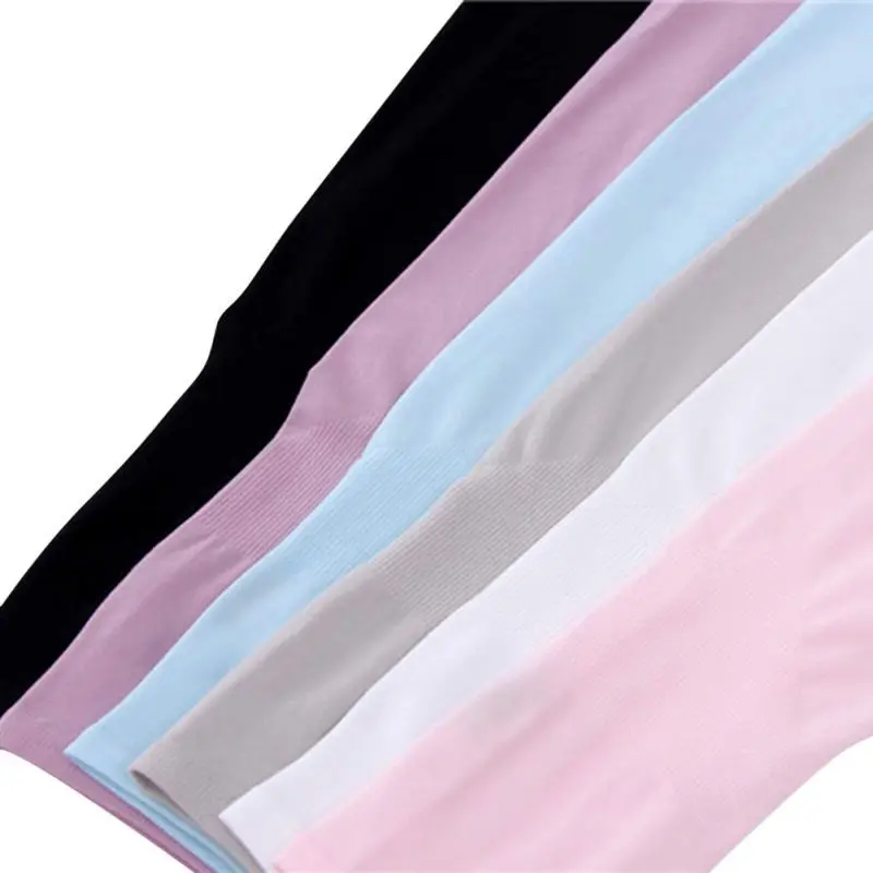 Auto Accessories Arm Sun Sleeves Long Sunblock Ice Silk Cooler Cover With Thumb Hole For Running Biking Driving New |