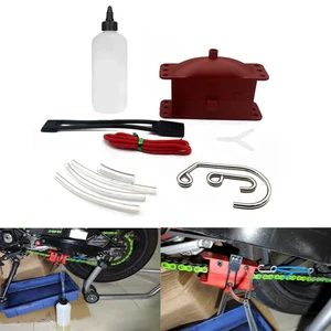 Смазочное устройство для очистки цепи, набор для смазки для мотоцикла, мойки мотоцикла, подходит для всех моделей, красного цвета - изображение