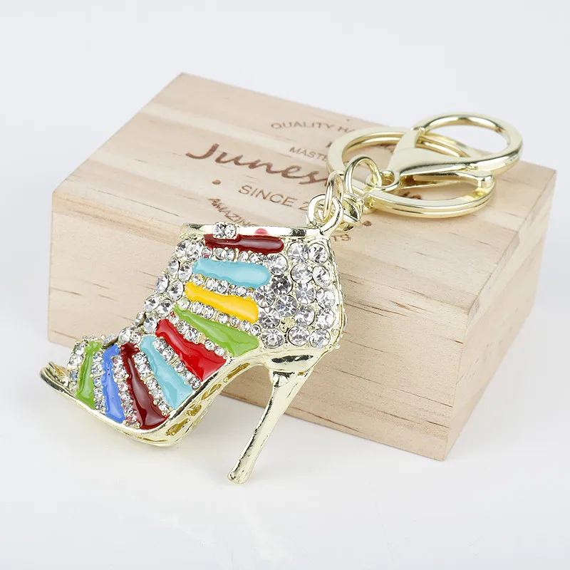 Креативный брелок в форме обуви на высоком каблуке женские сумки кольцо для