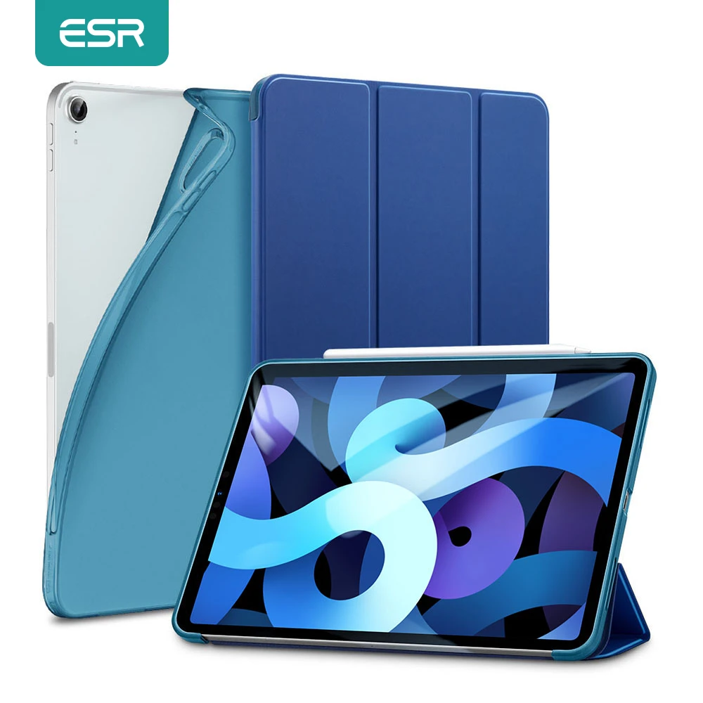 

Чехол ESR для iPad Air 4 2020/iPad 8-го поколения, чехол для iPad 7-го 2019, умный чехол для iPad Air 4 2020, Мягкий ТПУ чехол для планшета тройного сложения