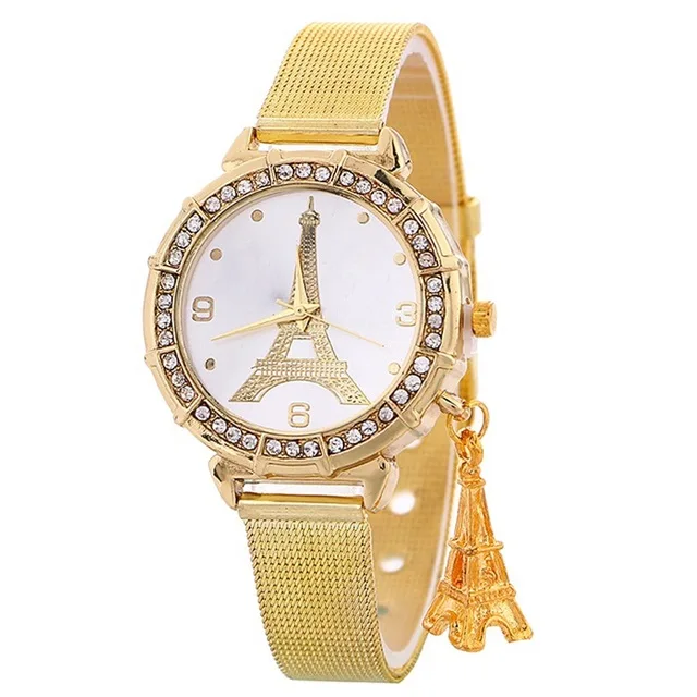 

Fashion Gold & Silver Stainless Steel Band Quartz Wtach Luxury Women Rhinestone Watches Valentine Gift 2019 gold watch women
