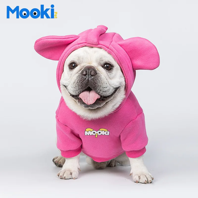 

MOOKI PET Cat Clothes Dog Hoodie Sphinx Pink Elephant Dog Jacket Pet Sweater Bulterrier Chihuahua York Clothes Hoodi Cotton