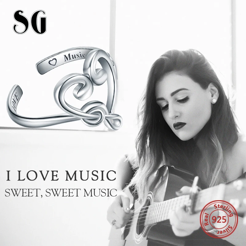 SG 925 стерлингового серебра обратите внимание обручальные кольца для женщин