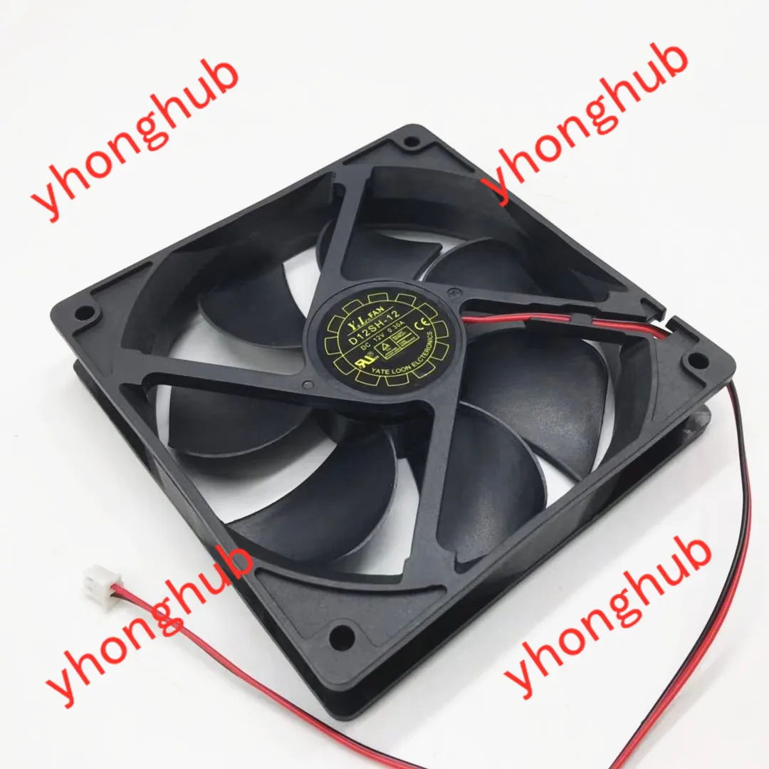 Y.L вентилятор D12SH 12 DC 12V 0.30A 120x120x25 мм 2 провод Сервер охлаждения|Кулеры и системы
