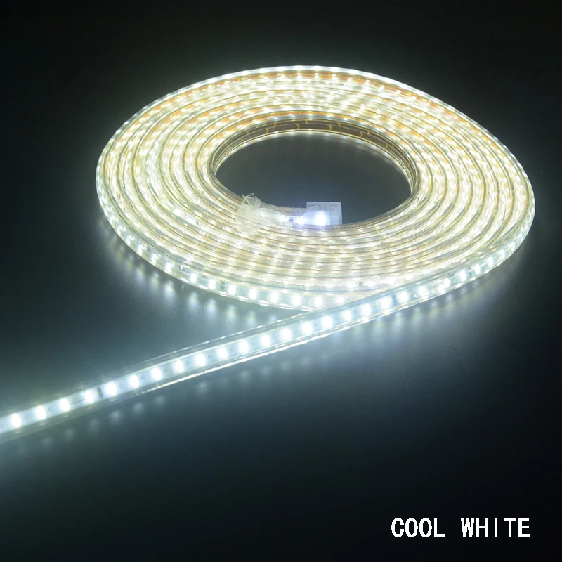 Открытый и закрытый Светодиодные ленты 220 V 3014 SMD 120 светодиодов/m свет веревочки дома праздник Рождество освещения 1 м 2 м 5 M 10 м 15 м 20 м 25 м - Испускаемый цвет: Cool White