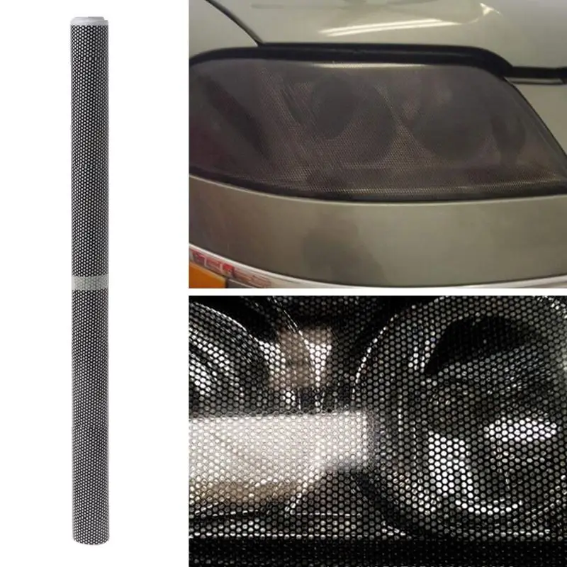 

50x106cm Tinting Perforated Mesh Film Fly-Eye MOT Legal Tint Car Front Rear Headlight Light Bulb Dropshipping