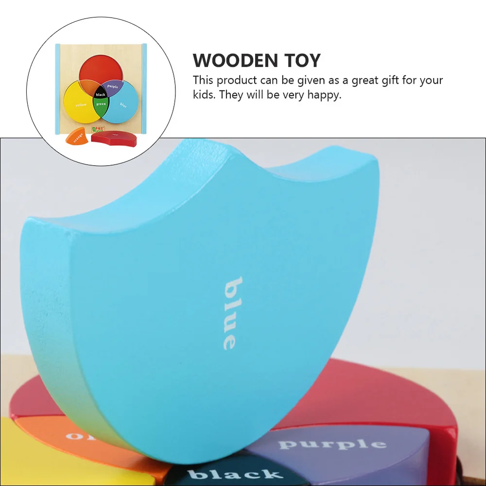 

1Pc Wooden Kids Colorful Learning Board Three Primary Colors Recognition