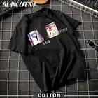 2021 забавная черная футболка с ринеганом Шаринган из аниме Harajuku Ullzang, модная футболка в японском стиле, топы в стиле Харадзюку