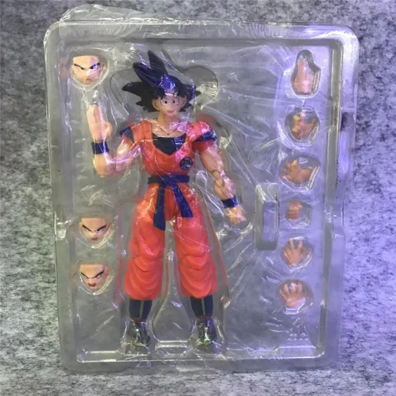 

Dragon Ball Z Earth Youngster Goku Figurines Black Hair Sun Goku PVC Action Figure DBZ Movable Model Figma Goku Toys Dolls Gift
