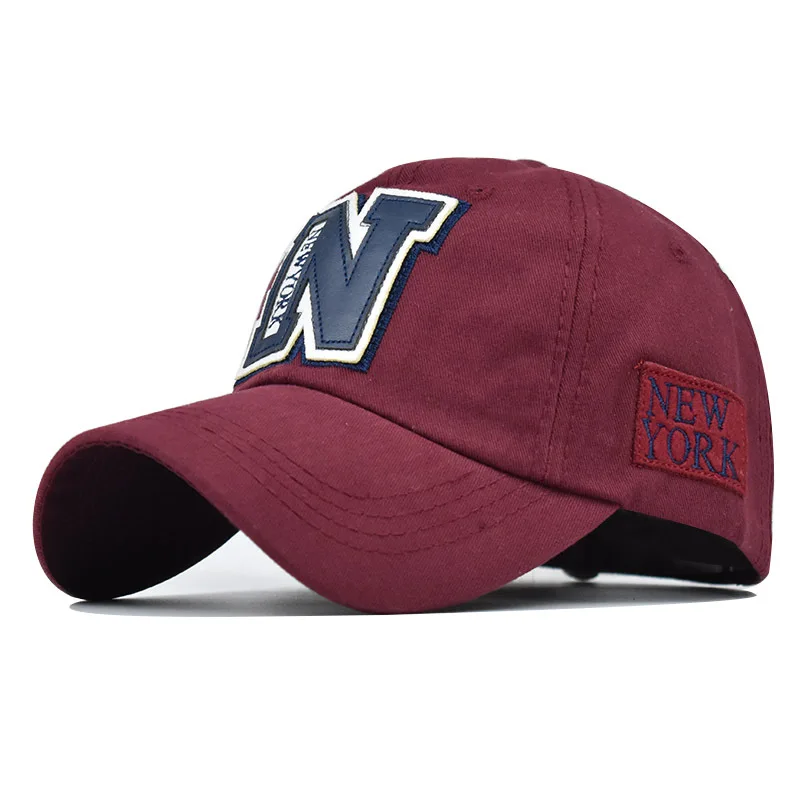 

New spring and summer men and women NEWYORK made old cotton washed baseball hat 3D letters three-dimensional embroidered cap