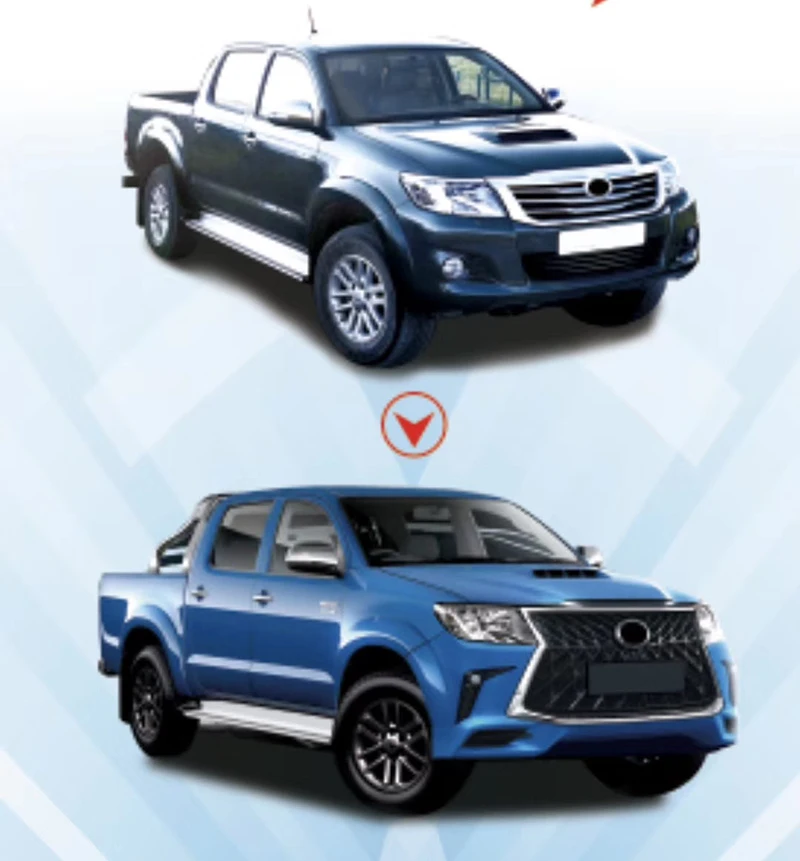 Наборы кузова для автомобиля Hilux Vigo передний и задний бампер декоративный Диффузор крышка боковая юбка LX модифицированный комплект Неокрашенный