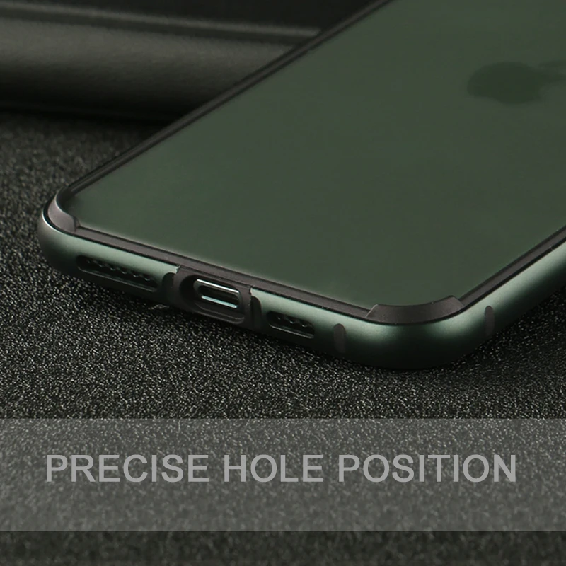 Металлический бампер CAPSSICUM для iPhone 11 Pro Max Ударопрочный Мягкий силиконовый