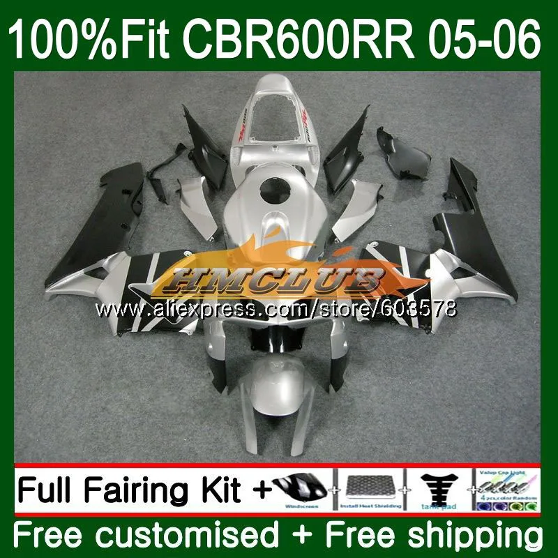 

Инъекция для HONDA CBR 600RR CBR600 RR 600F5 73CL.13 CBR600RR F5 05 06 CBR600F5 CBR 600 RR 2005 2006 черный серебристый обтекатель OEM