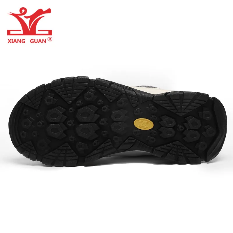 XIANG GUAN Man Hiking Shoes Men Waterproof Plush Warm High Top Climbing Mountain Tactical Boots Outdoor Sports Trekking Sneakers