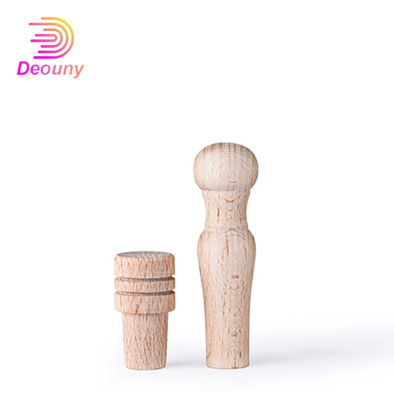 

DEOUNY Mini Bar Tools Solid Wood Wine Bottle Stopper Champagne Corks For Wine Bottles Pourer Seal Oil Stopper Plug Kitchen Home