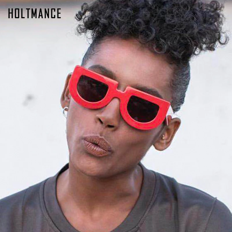 

New Trendy Irregular Sunglasses Men Women Full Frame Thick Brand Designer Retro Sun Glasses Stylish Shades Oculos De Sol UV400