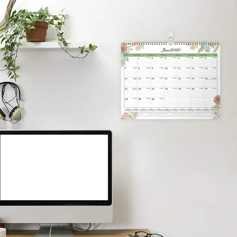 OPQ-Academic Wall Calendar 2020-2021 Hanging Monthly for Planning and Organizing Home or Office School | Канцтовары для офиса и