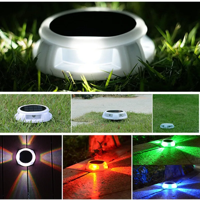 

Solar Garden Floor Light Lawn Lamp Outdoor Waterproof Light Sensor Stair Step Light for Pathway Patio Garden Decoration